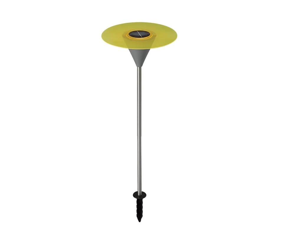 Dehner Solarleuchte Disc Außenleuchte 49 cm gelb