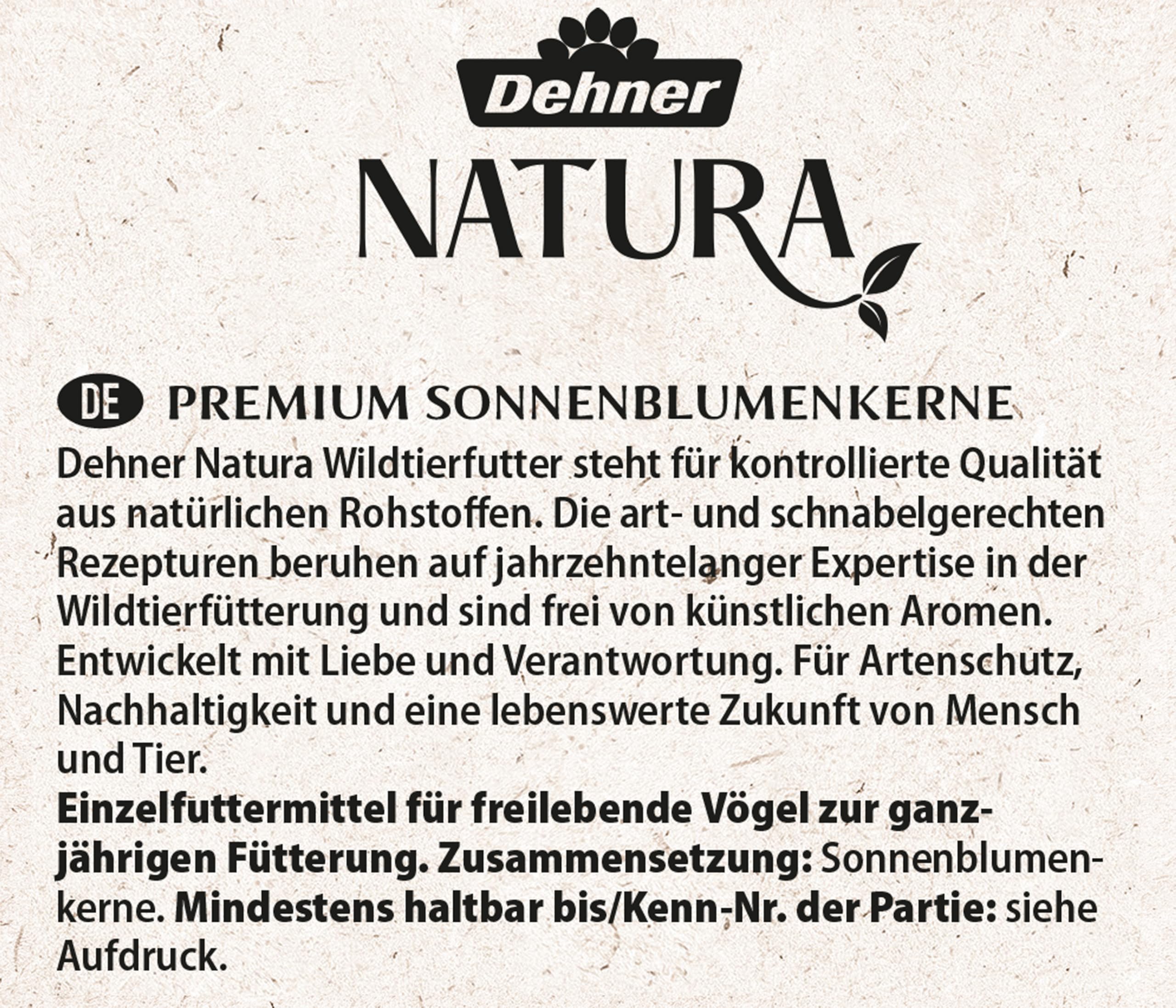 Dehner Natura Premium Sonnenblumenkerne Wildvogelfutter 2,2 kg