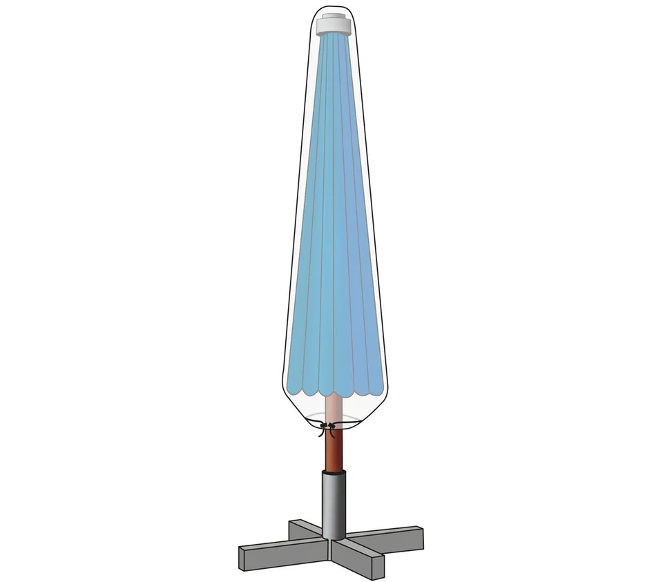 Dehner Gute Wahl Schutzhülle Sonnenschirm 215 cm transparent