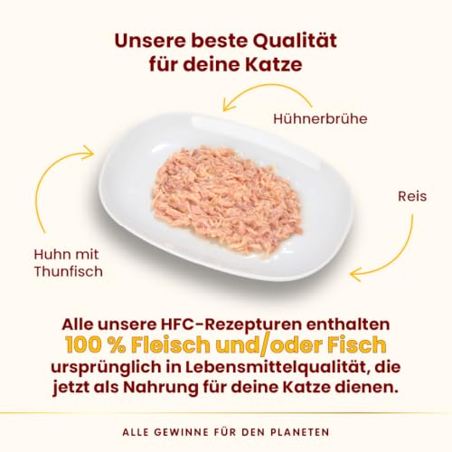 Almo Nature HFC Light Meal Nassfutter Huhn Thunfisch 4x50g glutenfrei