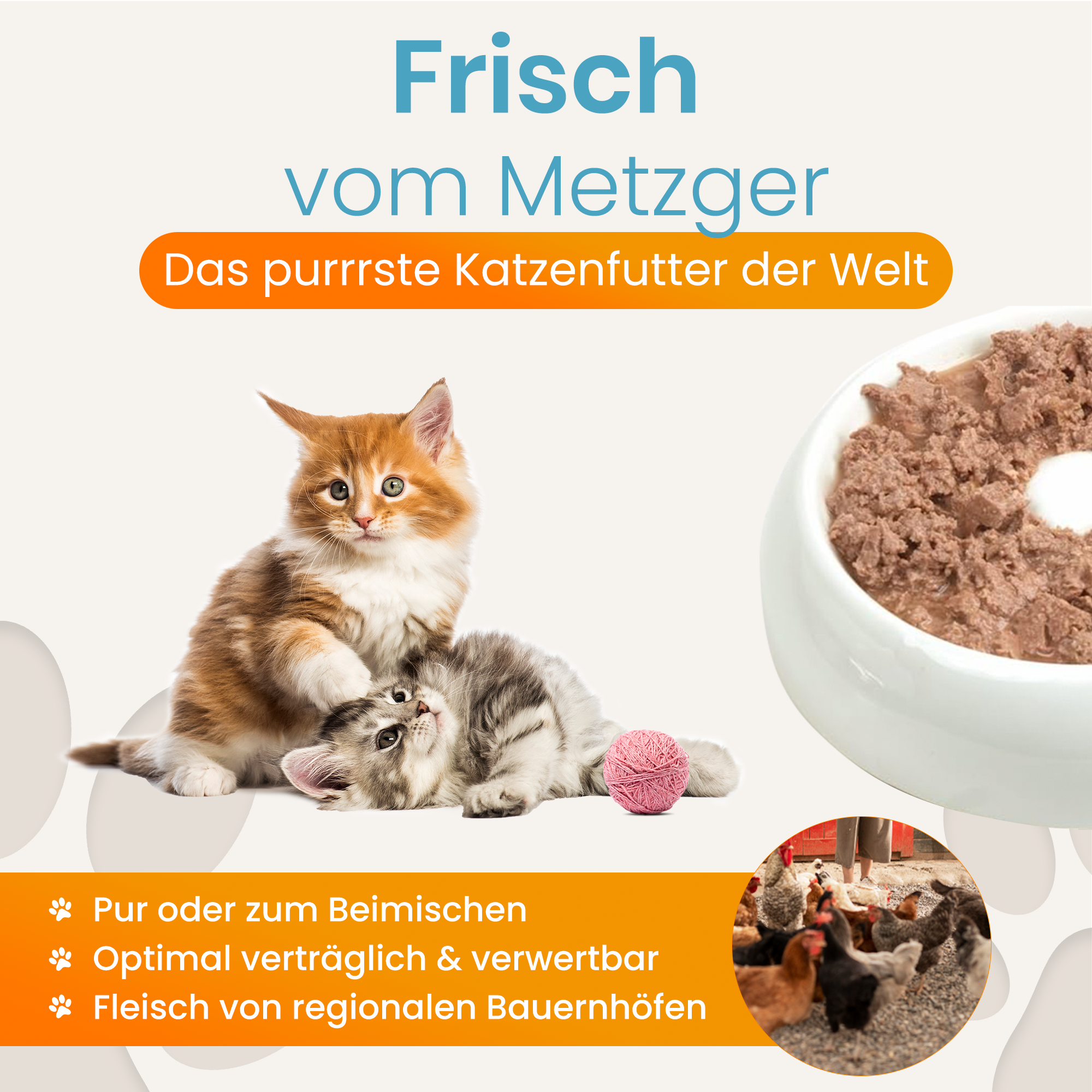 Lucky-Kitty Hühnerherzen Nassfutter 200g monoprotein