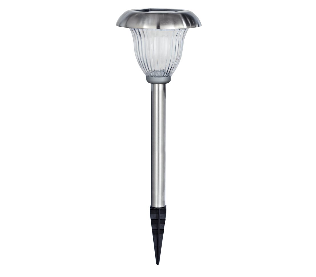 Dehner Living Solarleuchte Edelstahl 40cm Kristallschliff