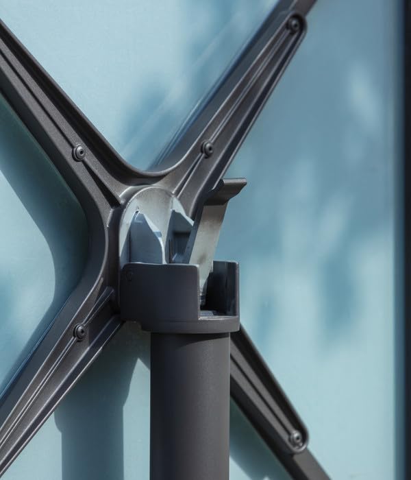 Dehner Riverside Klapptisch grau 69,5x75 cm Aluminium Keramik