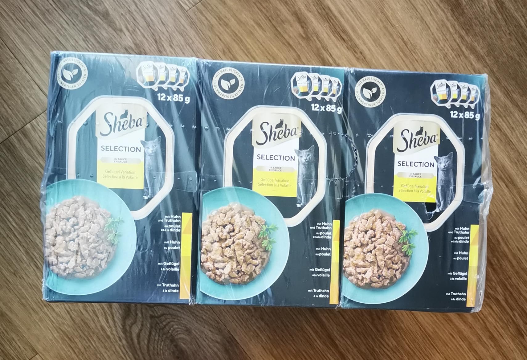 Sheba Selection Geflügel Katzennassfutter 72x85g Sauce