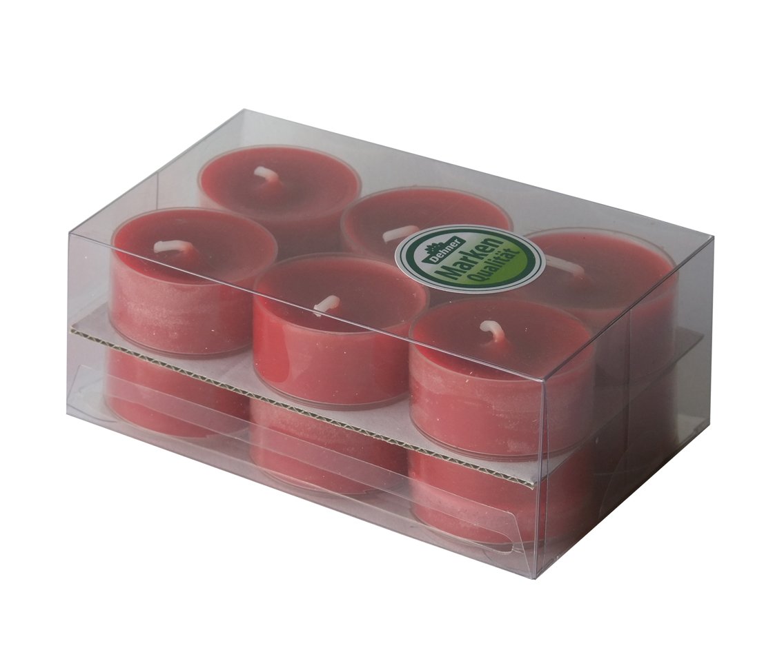 Dehner Premium Lovely Teelichter rubinrot 72 Stück 4h