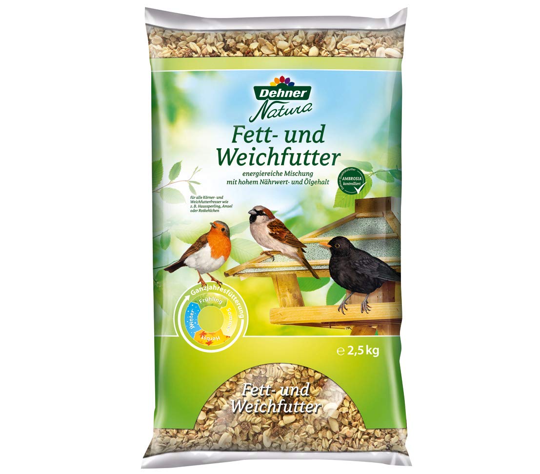 Dehner Natura Wildvogelfutter Fett- und Weichfutter 5x2,5kg energiereich
