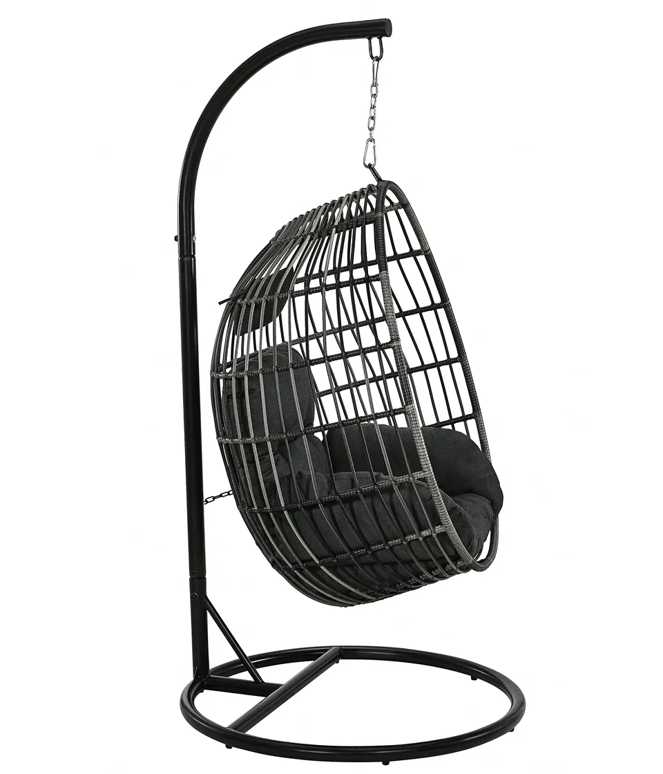 Dehner Maui Hängesessel grau Ö94 cm mit Gestell