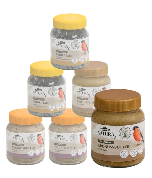 Dehner Natura Wildvogelfutter Rindertalg 8x250g zuckerfrei
