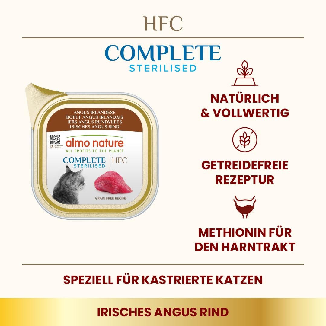 Almo Nature HFC Complete Sterilised Nassfutter Angus 85g