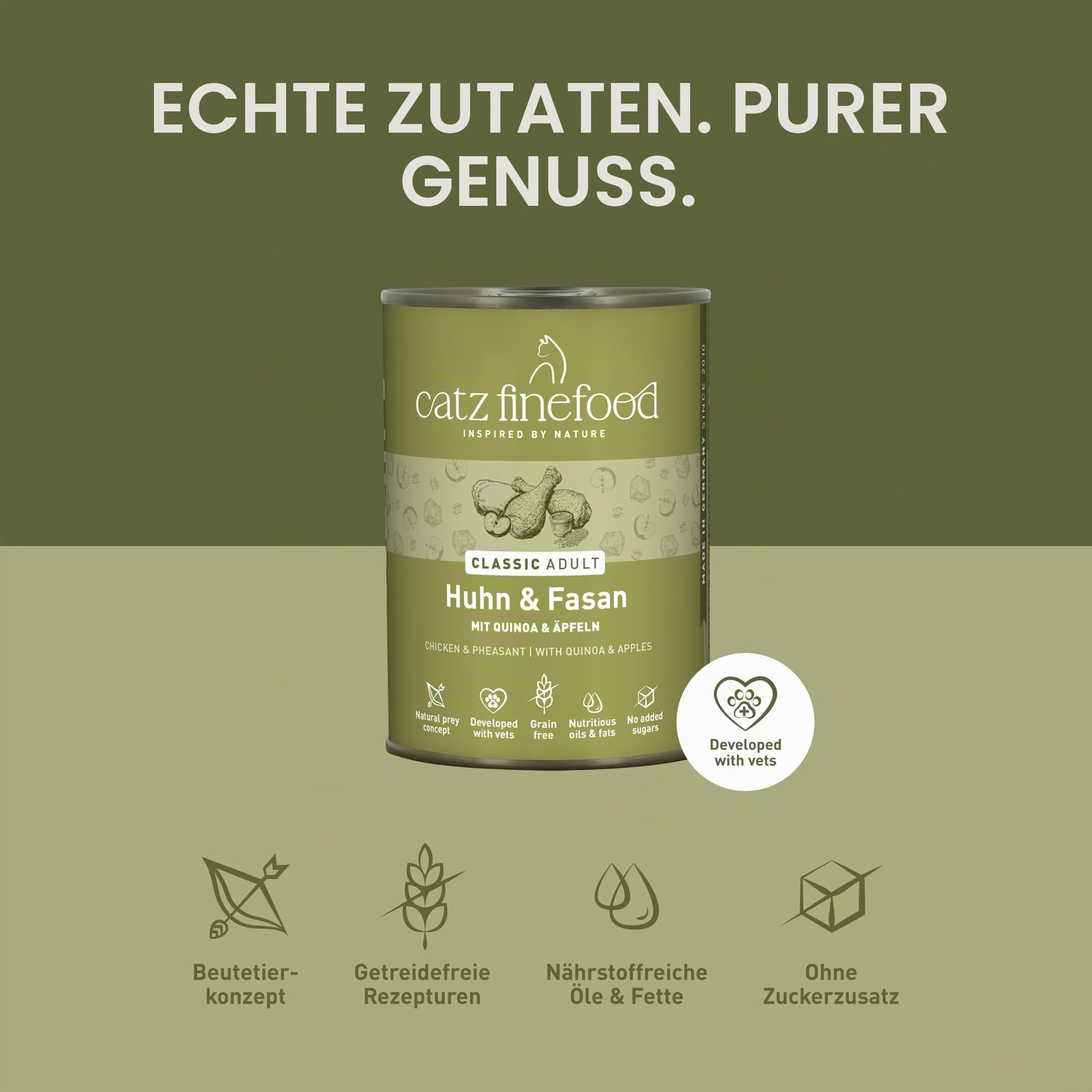 Catz Finefood N°15 Huhn Fasan Nassfutter 6x400g getreidefrei