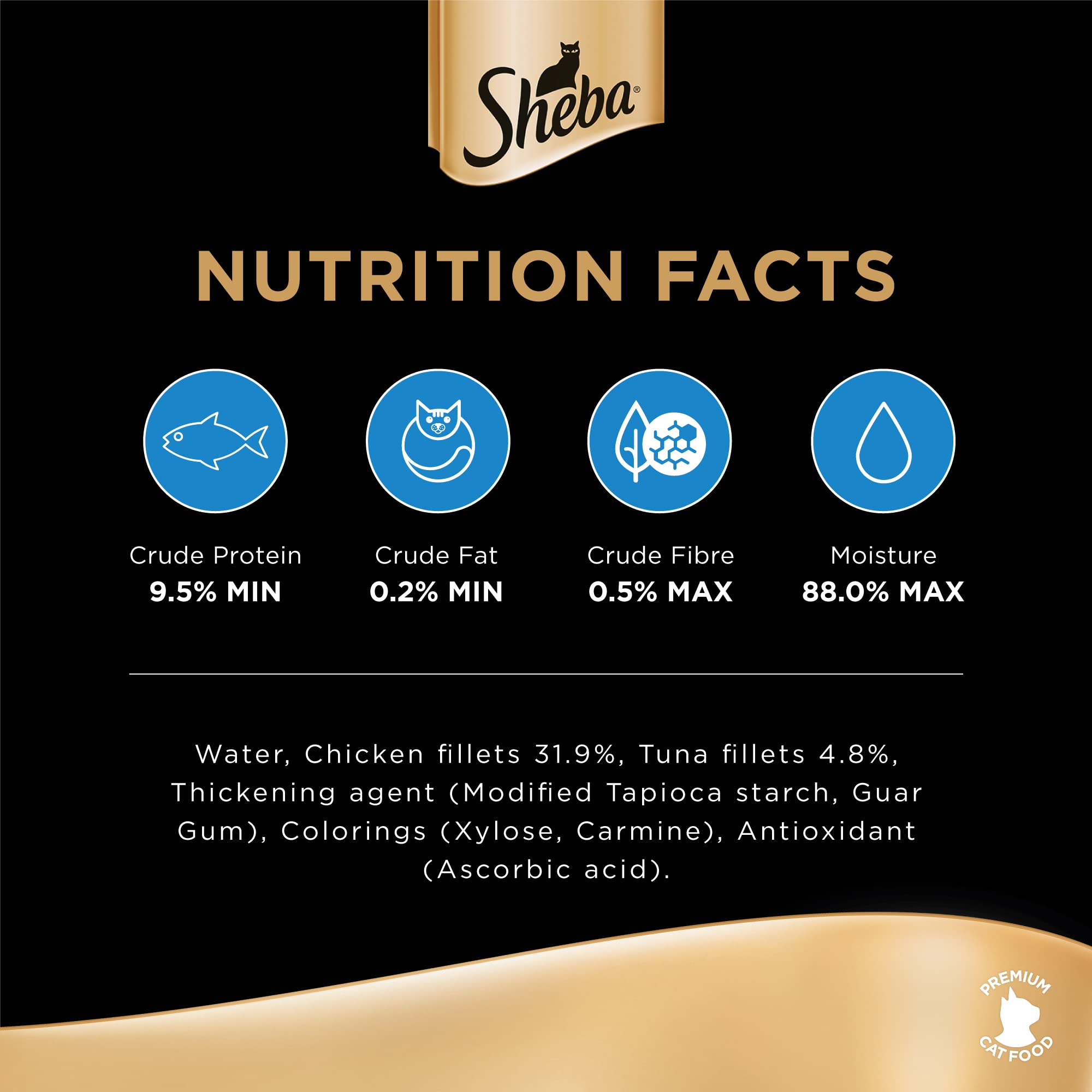 Sheba Filets Huhn Thunfisch Nassfutter Schale 60g Sauce