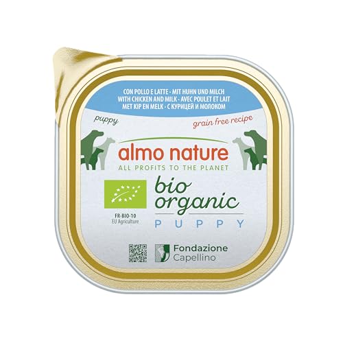 Almo Nature Bio Organic Puppy Nassfutter Huhn 9x330g