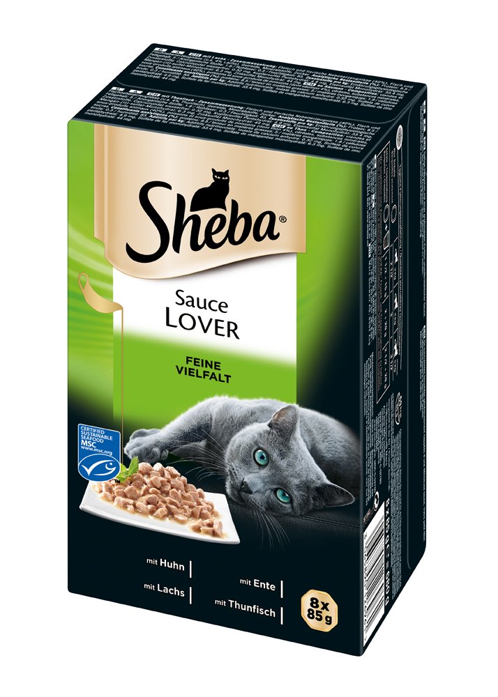 Sheba Sauce Lover Katzennassfutter 32x85g Mix in Sauce