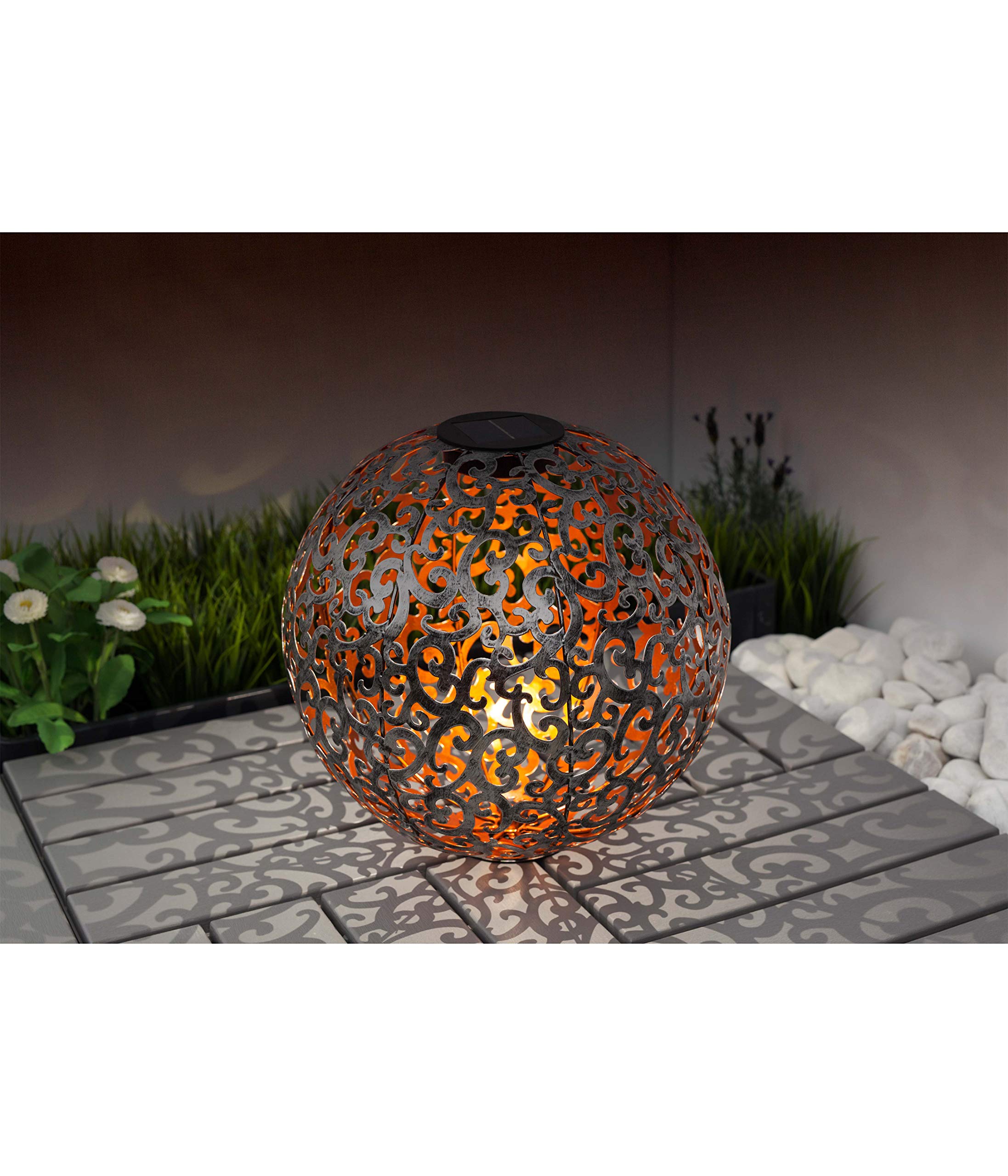 Dehner Luanda Lagos Solarkugel 40cm 2er Set Metall