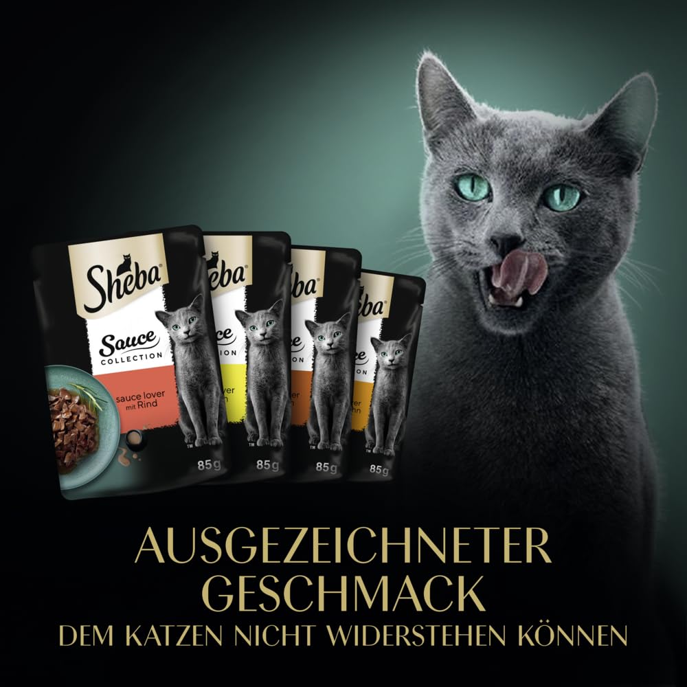 Sheba Sauce Collection Herzhafte Komposition Nassfutter 12x85g Sauce