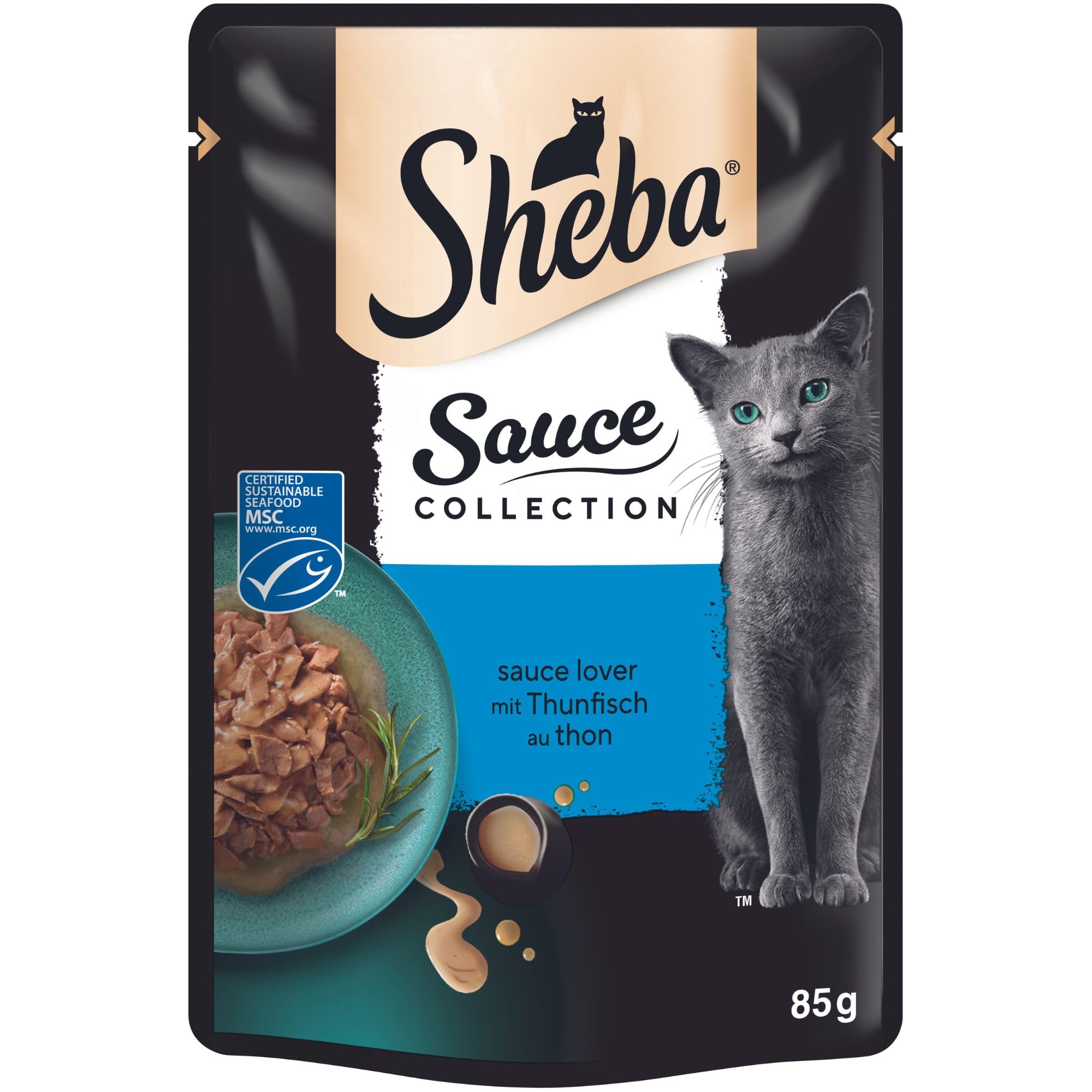 Sheba Sauce Collection Sauce Lover Nassfutter Thunfisch 28x85g