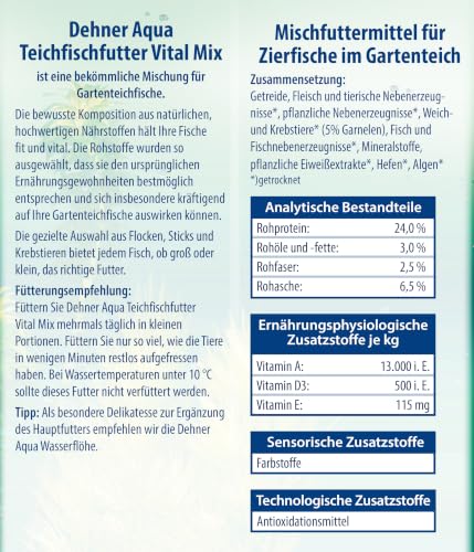 Dehner Aqua Teichfischfutter Vital Mix Fischfutter 3,5 l natürlich
