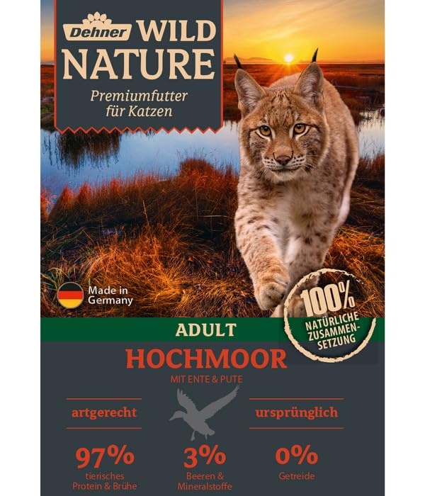 Dehner Wild Nature Hochmoor Nassfutter Ente Pute 16x85g getreidefrei