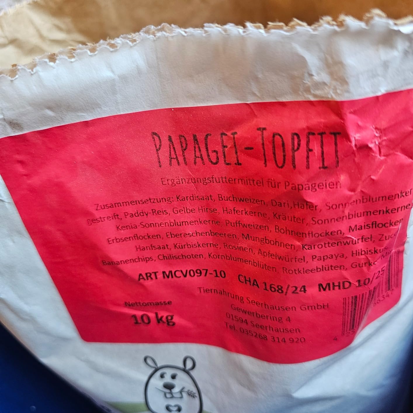 Mr. Crumble Papagei-Topfit Vogelfutter 2,5kg Kräuter