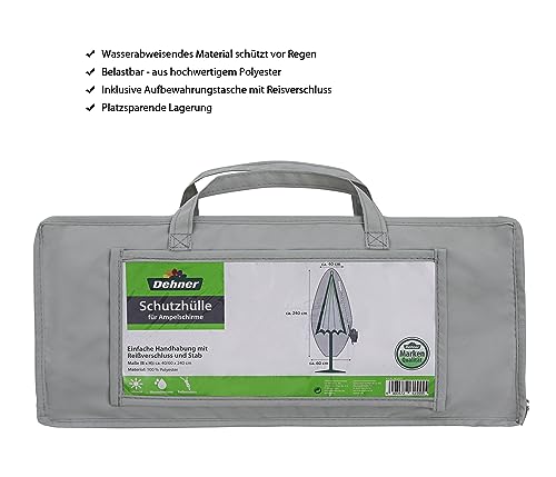 Dehner Premium Lovely Schutzhülle Ampelschirm grau 240cm