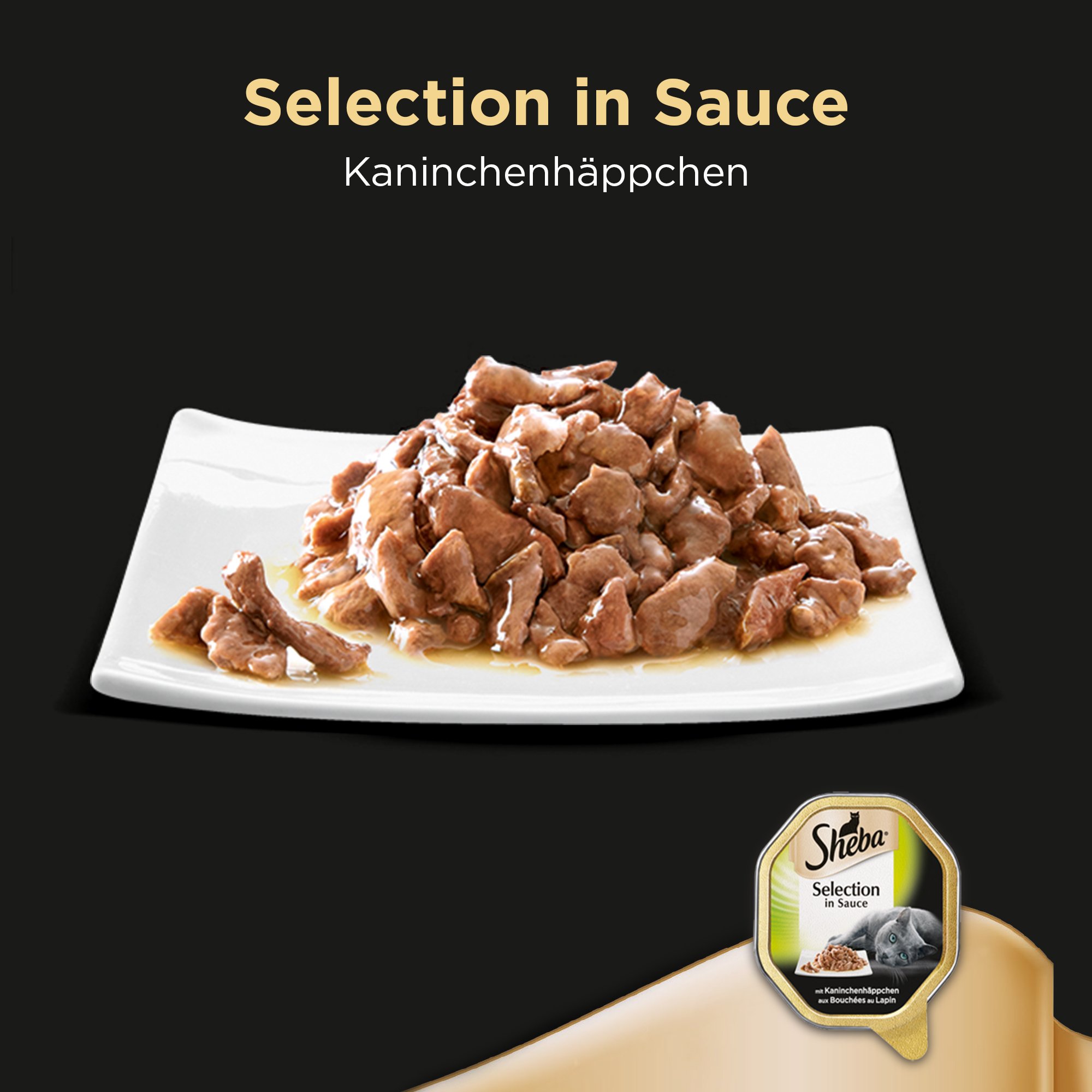 Sheba Selection Nassfutter Kaninchen Sauce 85g Schale