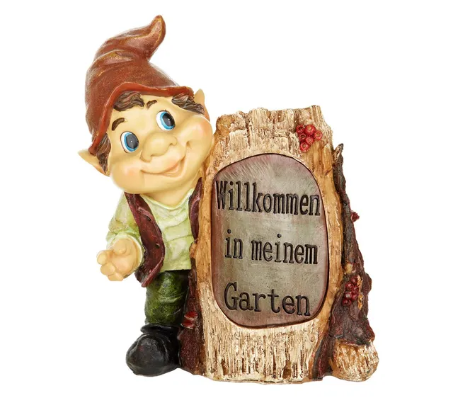 Dehner Garten-Männchen Solar Dekofigur mit 2 LED