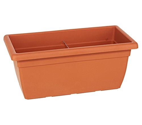 Dehner Akea Blumenkasten Terracotta 100 cm Kunststoff Ablaufloch
