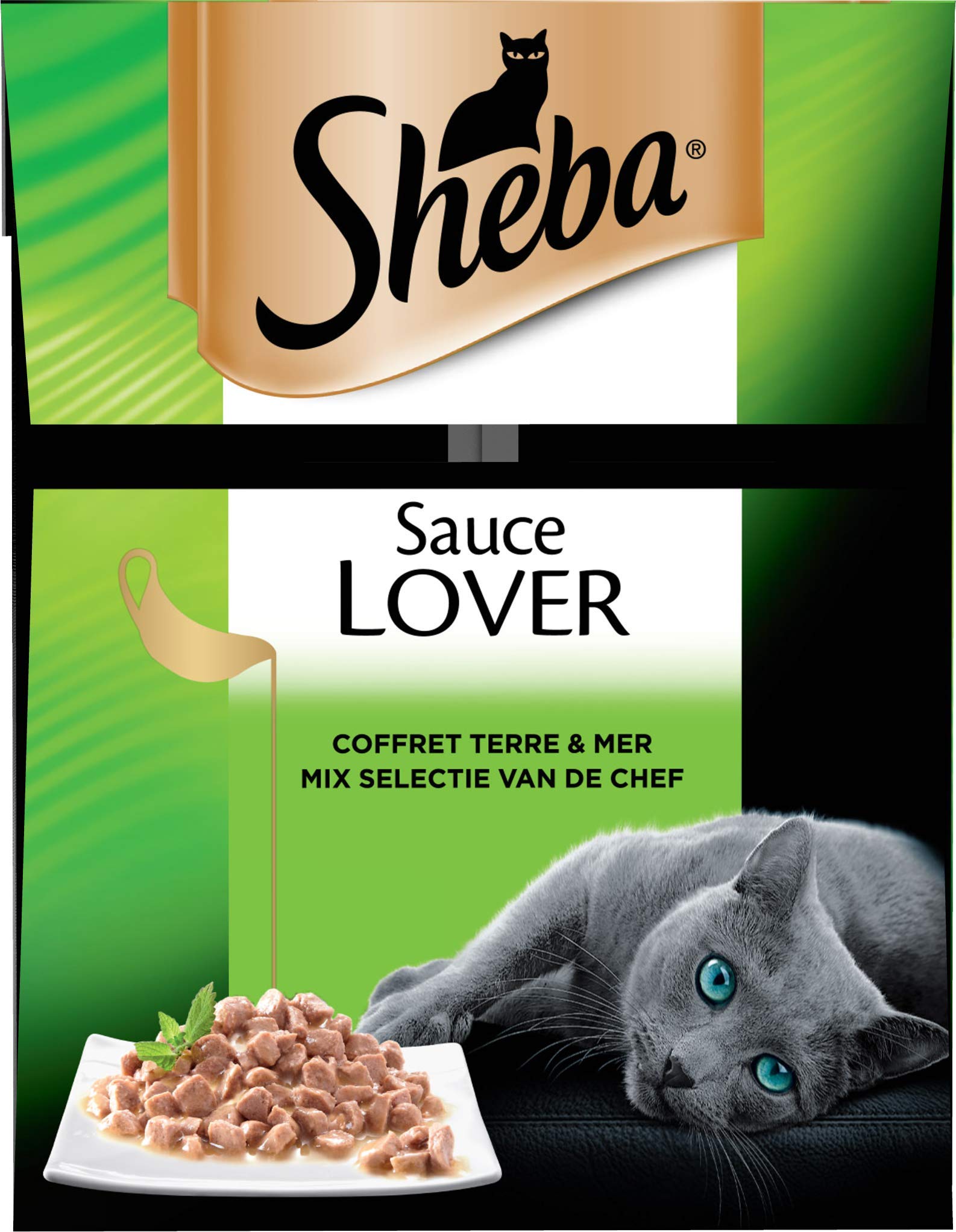 Sheba Sauce Lover Nassfutter Katze 72x85g Huhn Ente Lachs Thunfisch