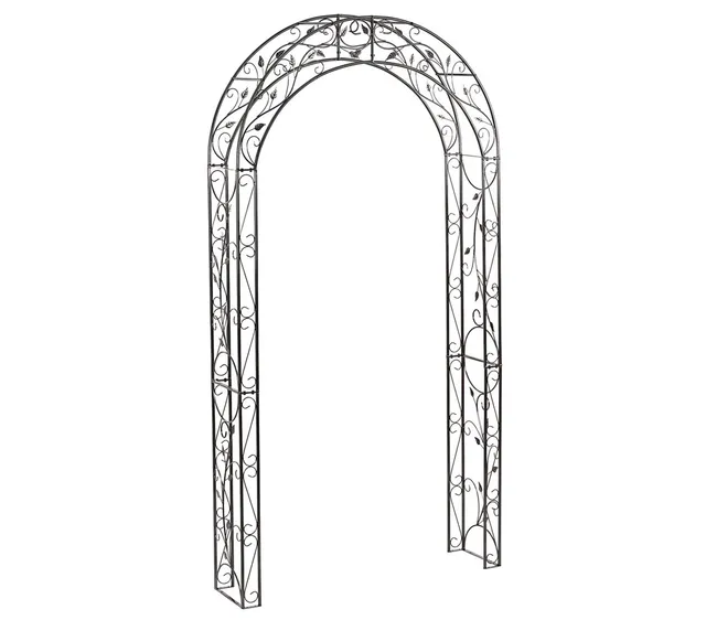 Dehner Cornwall Rosenbogen Metall 236x118cm dunkelgrau