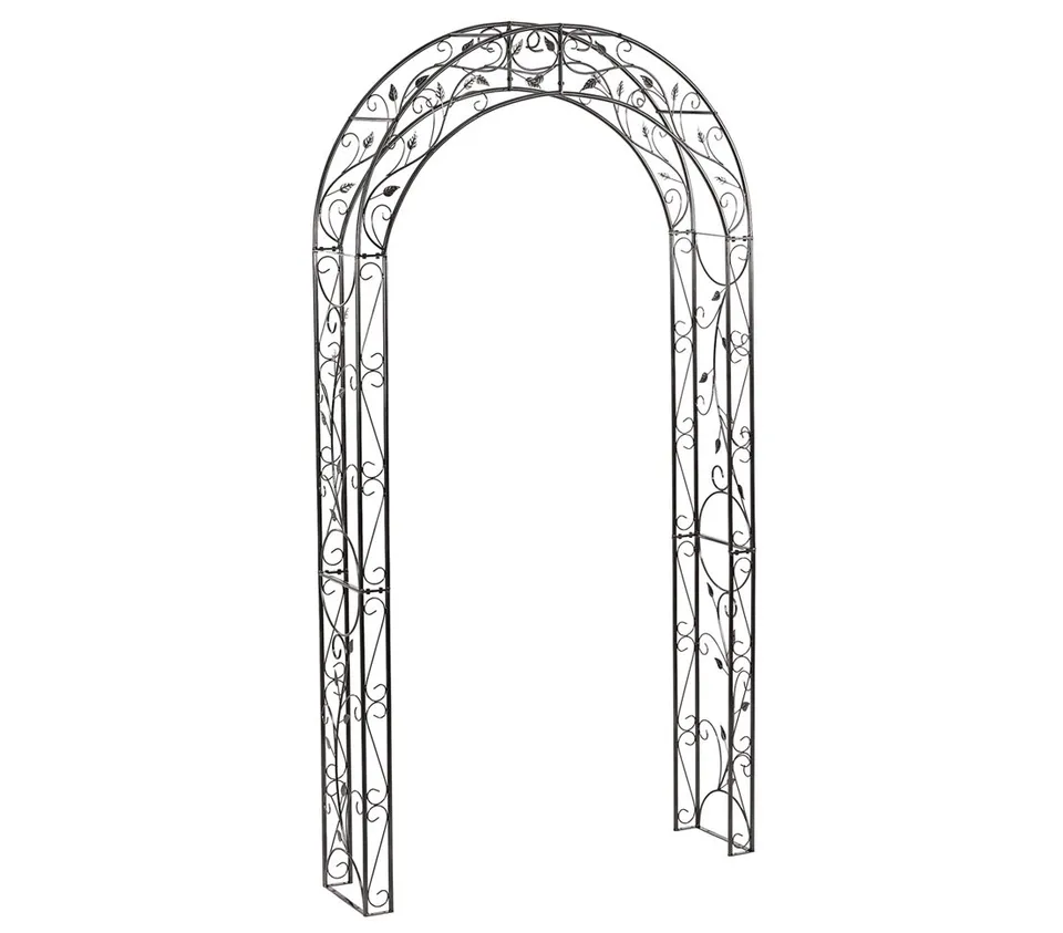 Dehner Cornwall Rosenbogen Metall 236x118cm dunkelgrau