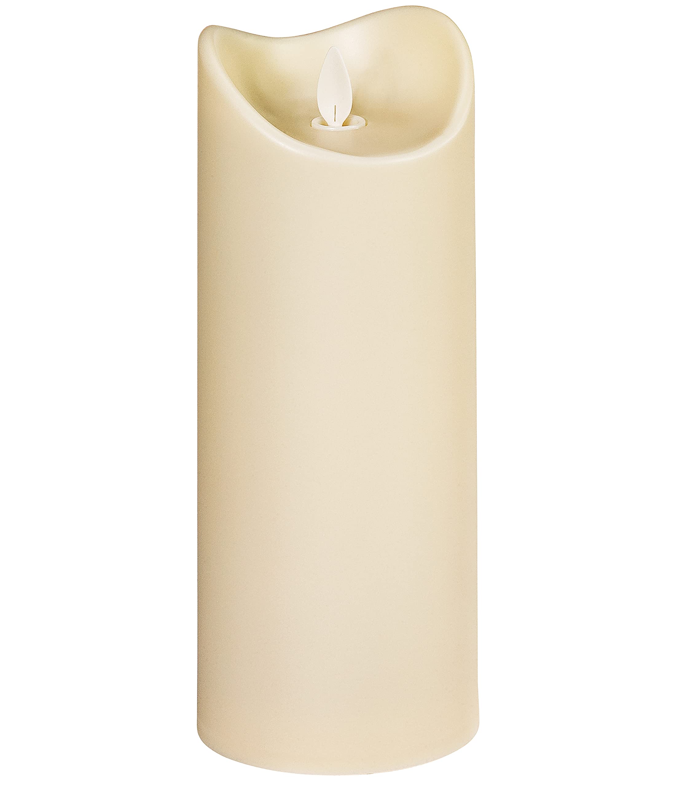Dehner LED-Kerze Outdoor creme Ø 8,9 cm 22,8 cm