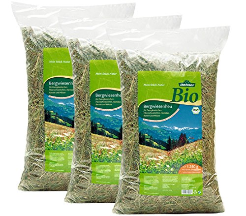 Dehner Bio Bergwiesenheu Nagerfutter 3x1,25 kg
