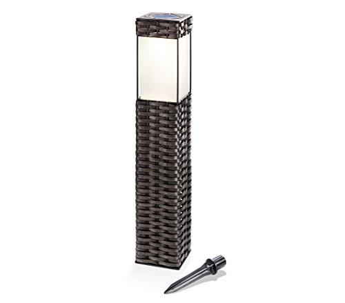 Dehner Living 1032945 Solar Standleuchte Rattan 50 cm