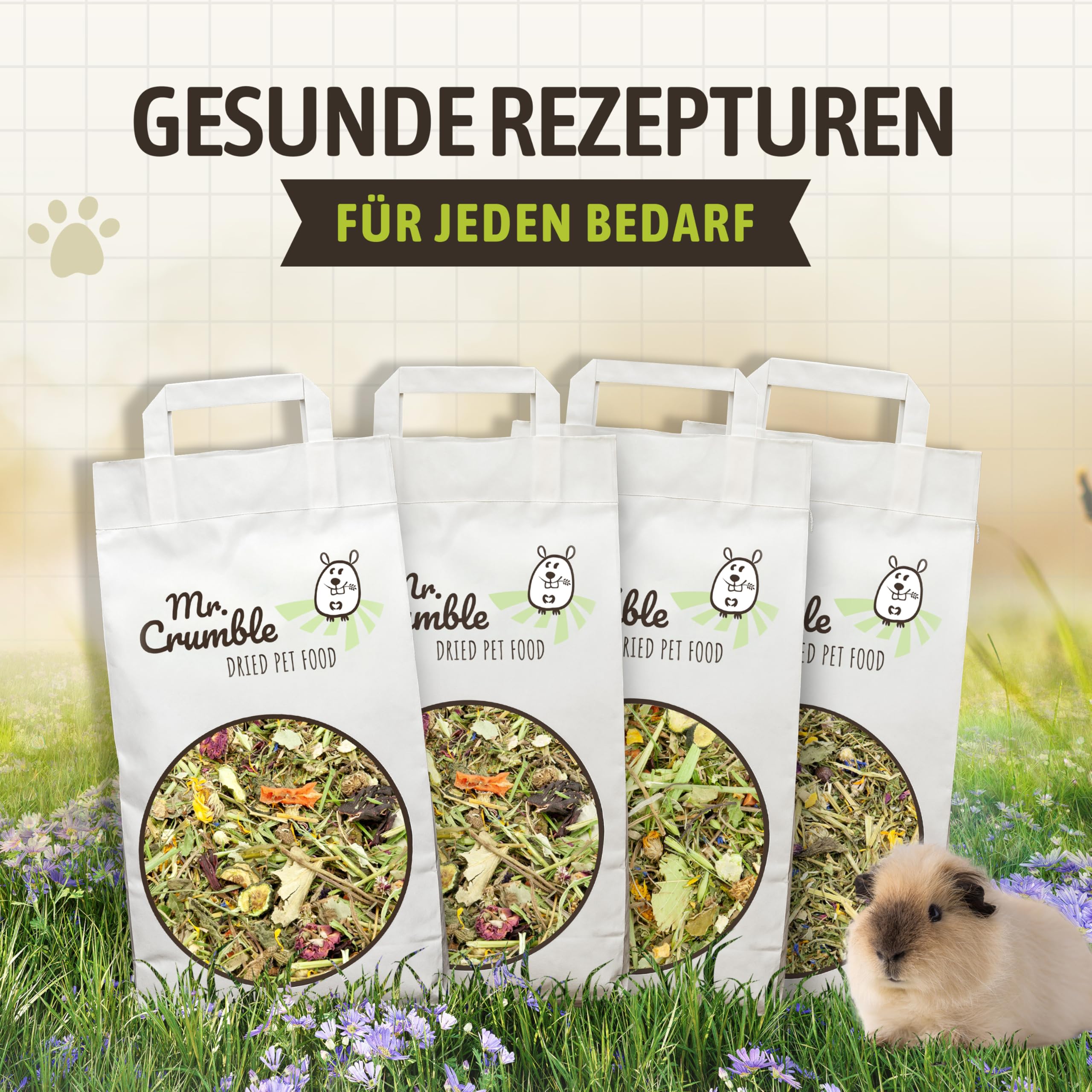 Mr. Crumble Meerschweinchen-Futter 1kg getreidefrei