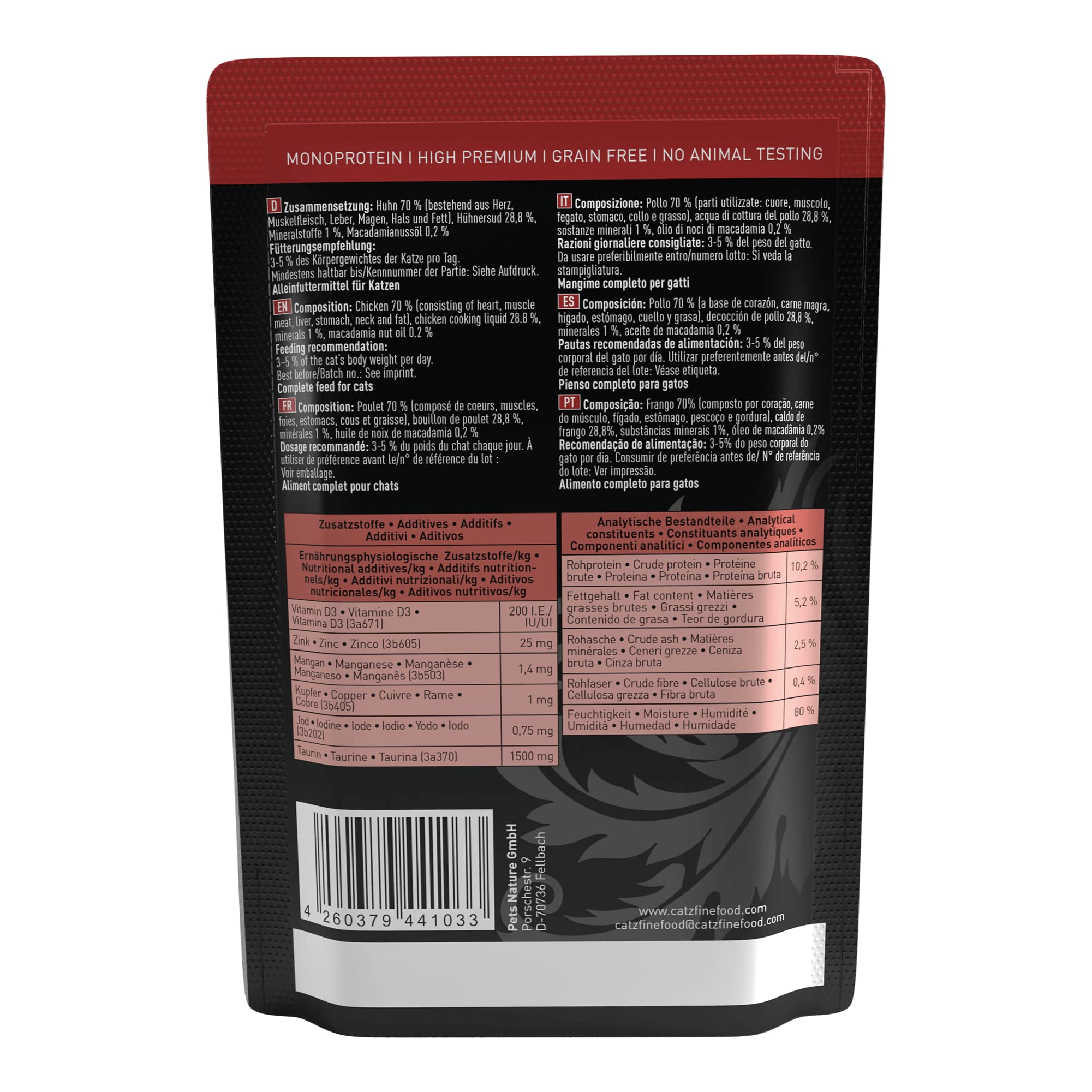 catz finefood Purrrr N103 Nassfutter Huhn 16x85g Monoprotein