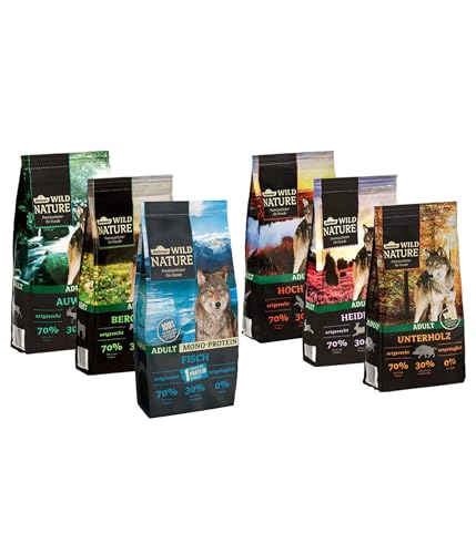 Dehner Wild Nature Probier-Set Trockenfutter 6x1kg getreidefrei