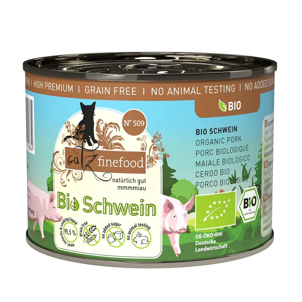 catz finefood Bio N° 509 Nassfutter Schwein 6x200g getreidefrei