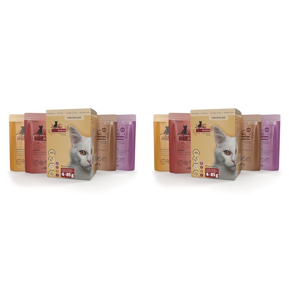 catz finefood Classic Finefood Box Nassfutter Mix 4x85g zuckerfrei