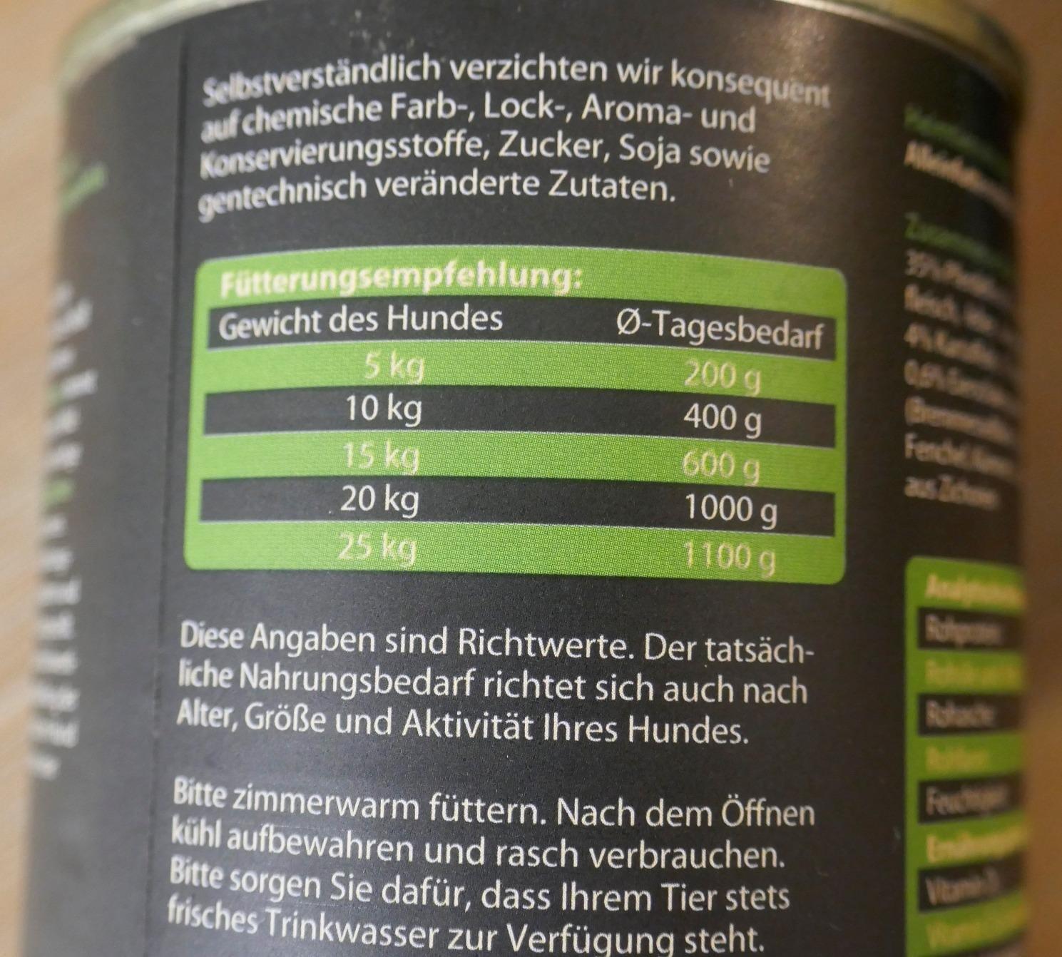 Dehner Wild Nature Bergweide Pferd Hundefutter 6x400g nass