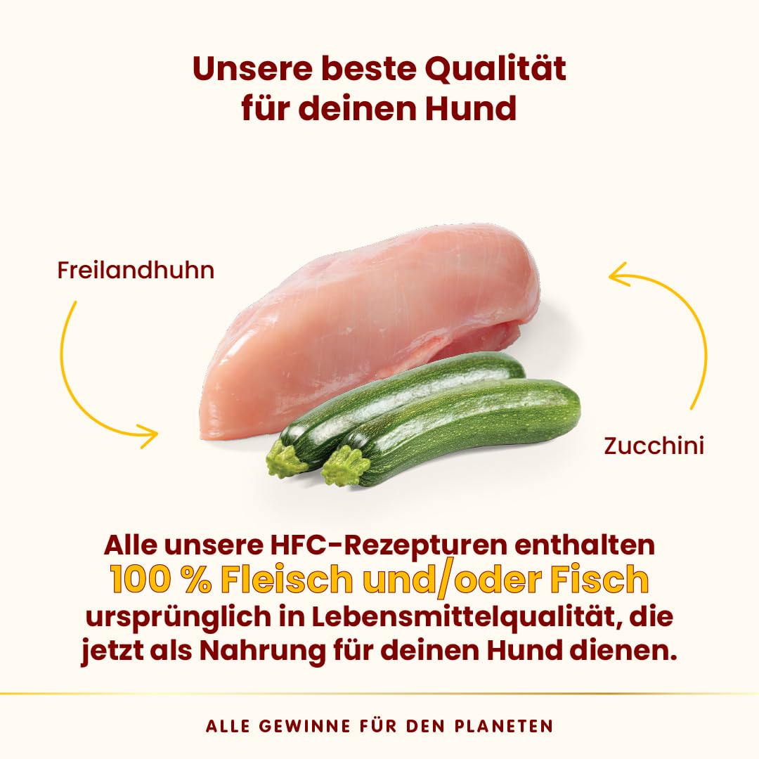 Almo Nature HFC Complete Hundefutter Huhn Zucchini 17x85g Paté