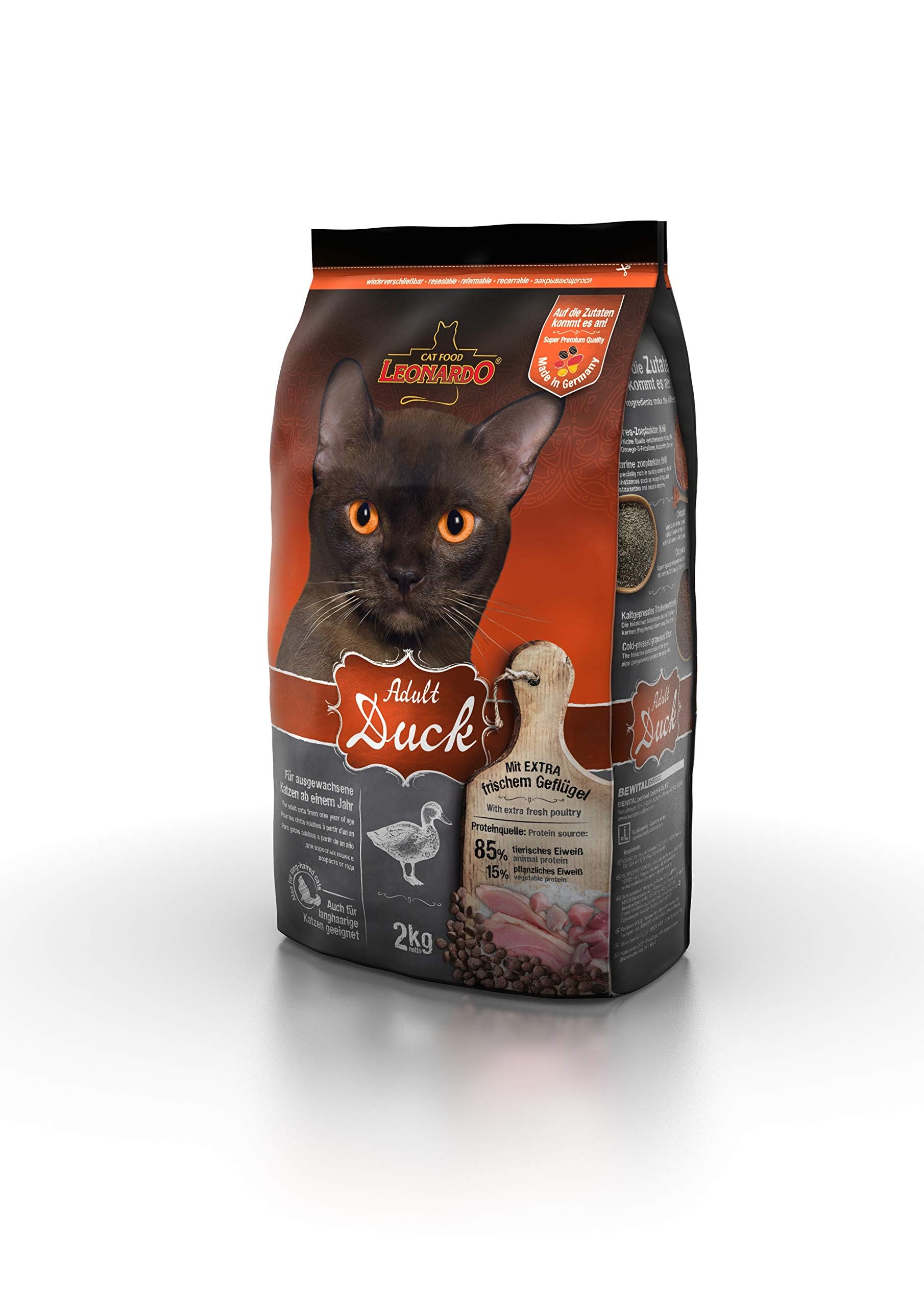 Leonardo Adult Ente Trockenfutter 2kg für Katzen