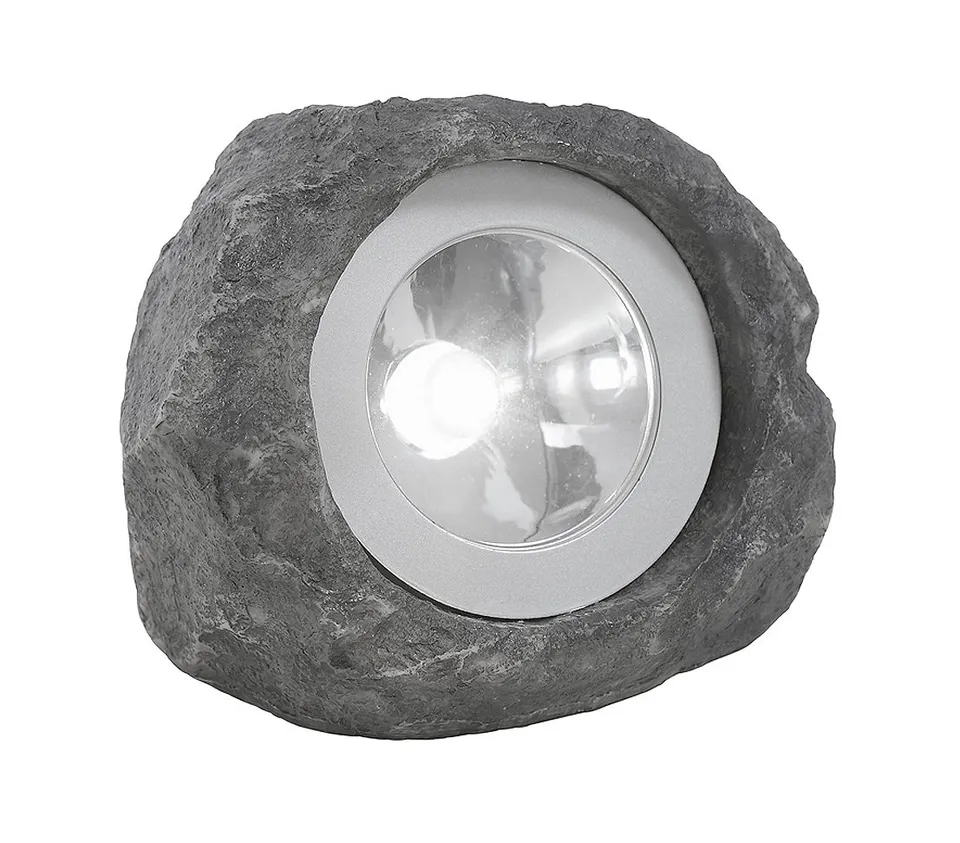 Dehner Solar Leuchtstein Polyresin 20cm wetterfest