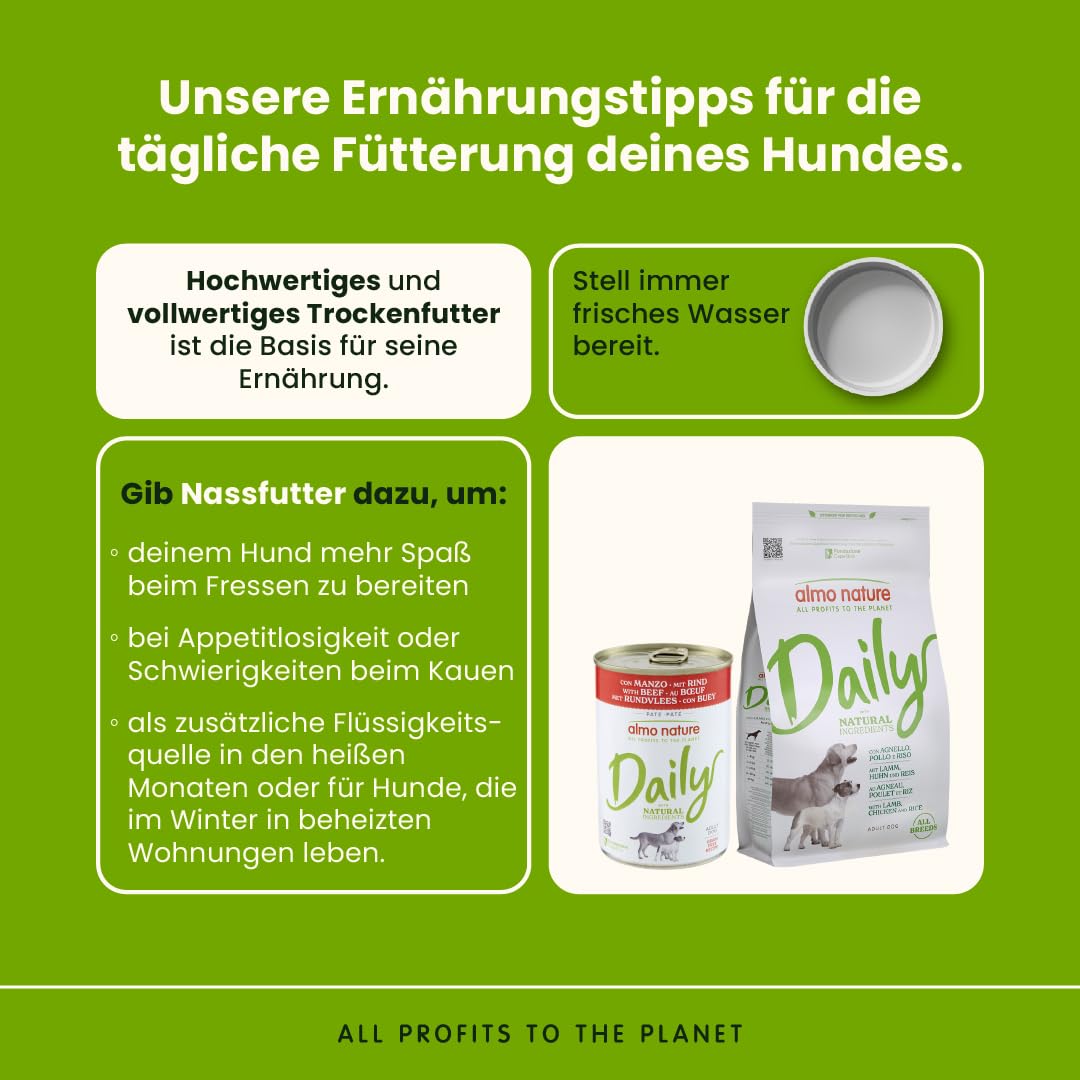 Almo Nature Daily Hundefutter Rind 24x400g getreidefrei