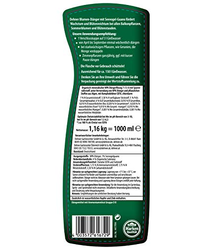 Dehner Blumendünger Guano flüssig 1 l für 150 l