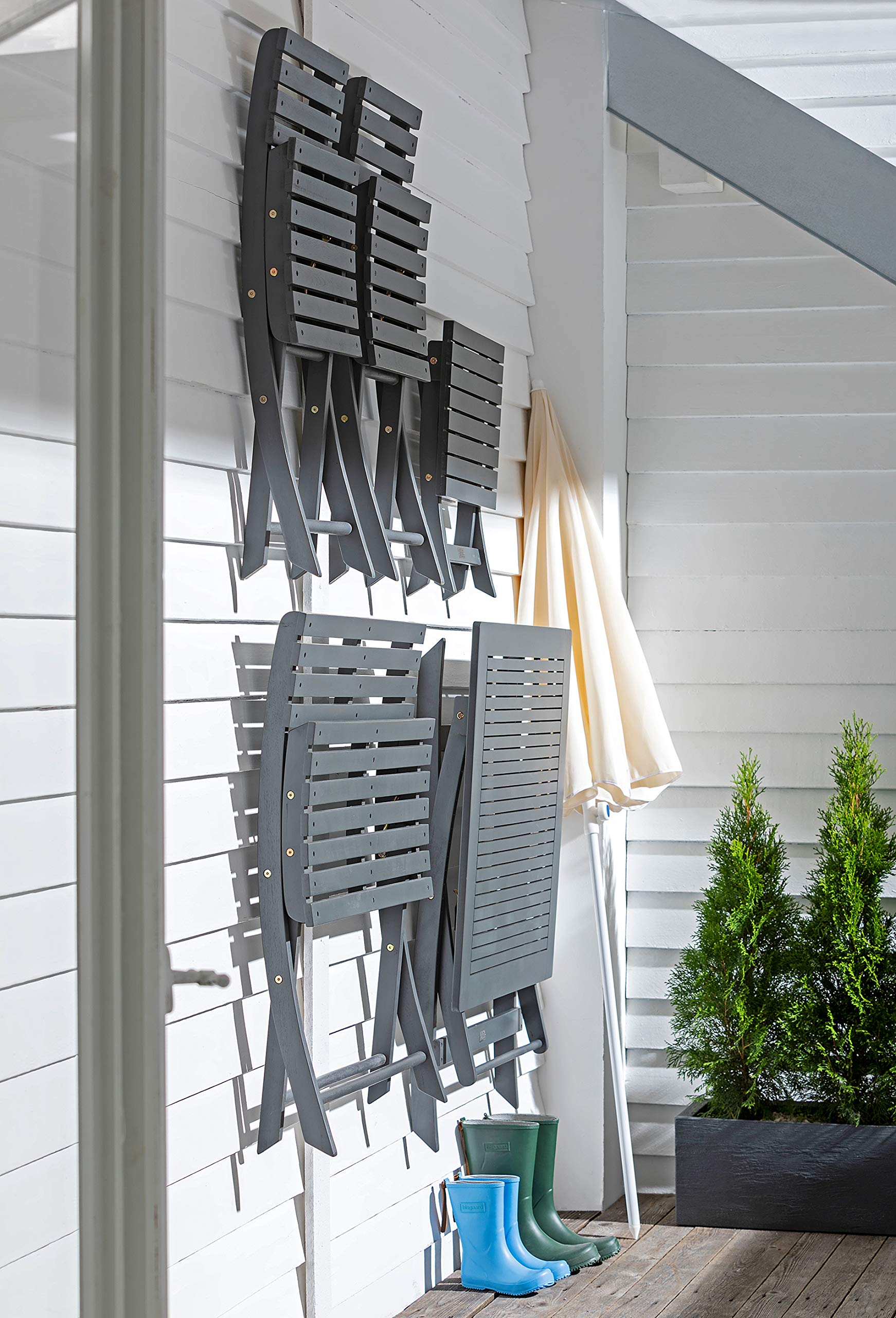 Dehner Stavanger Klappstuhl 83x38x54 cm Akazie grau