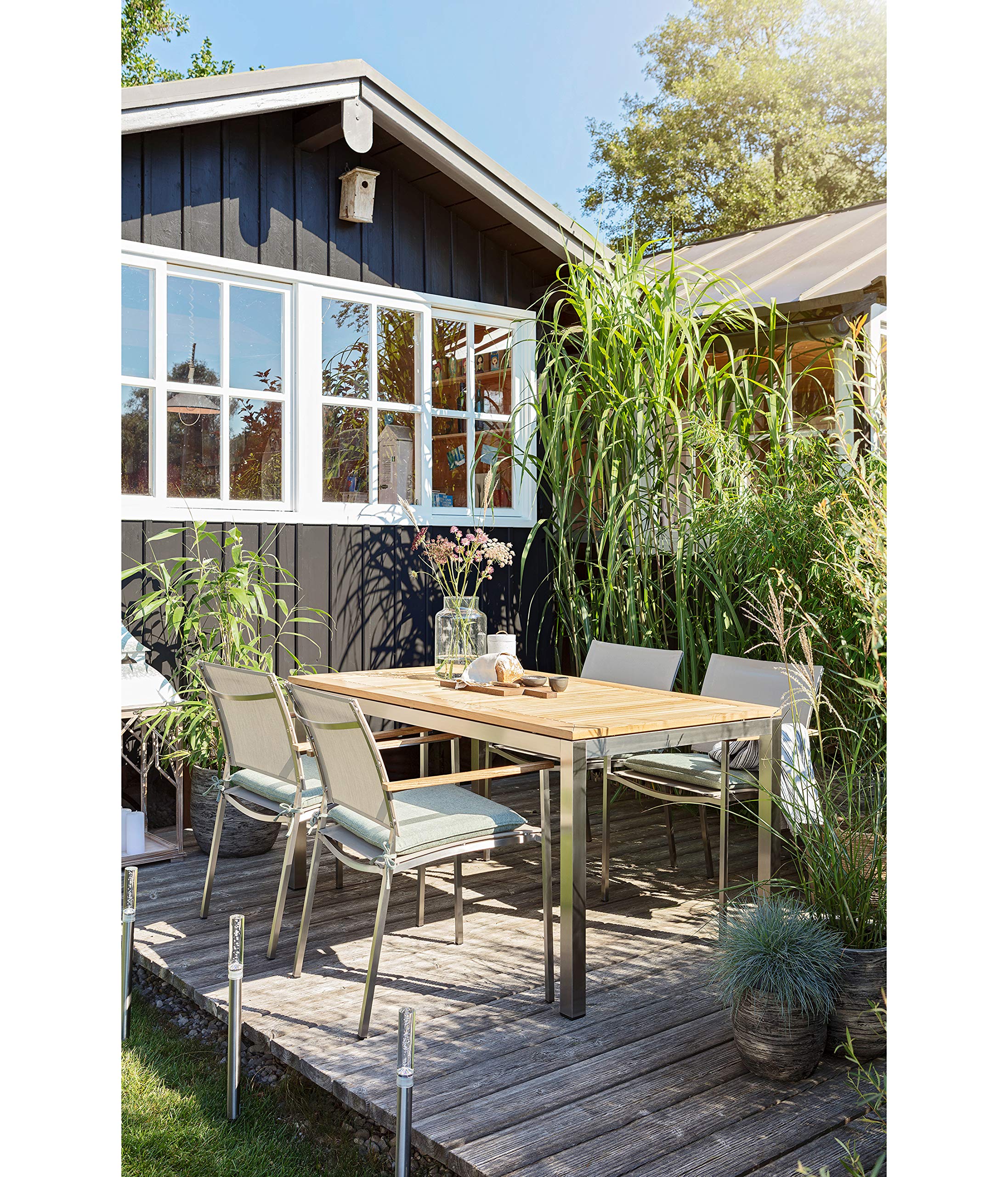 Dehner Premium Toulouse Stapelstuhl hellbraun FSC-Teak