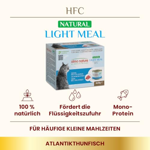 Almo Nature HFC Natural Light Meal Atlantik-Thunfisch Nassfutter 4x50g Light