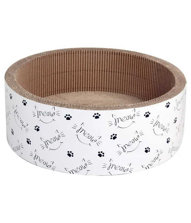 Dehner Lieblinge Scratch Circle Kratzpappe Ø 43 cm weiß