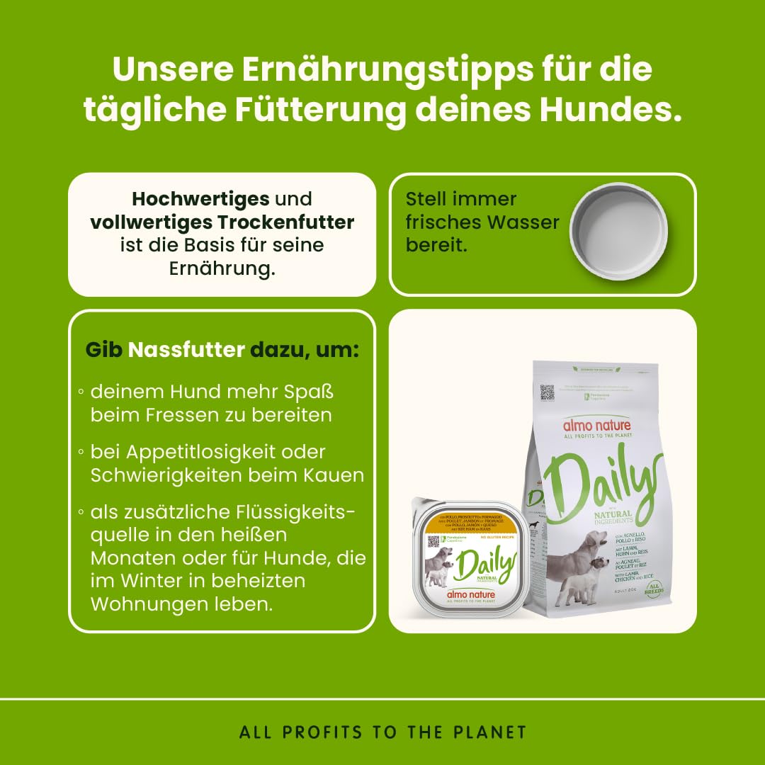 Almo Nature Daily Hundenassfutter Huhn 9x300 g glutenfrei