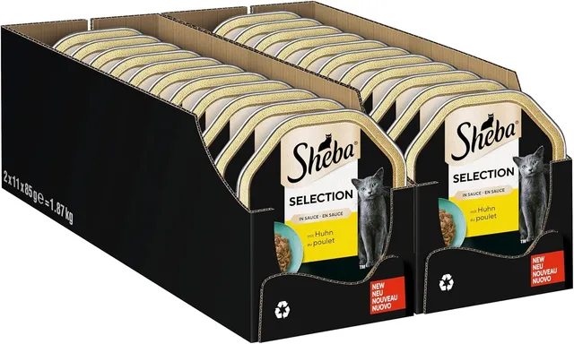 Sheba Selection in Sauce Huhn Nassfutter 22x85g Schale